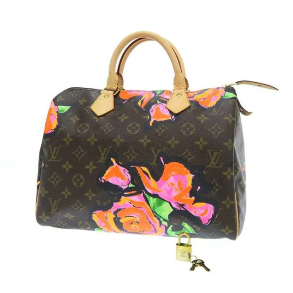 Louis Vuitton Rose Speedy Stephen Sprouse Roses Flower Pink